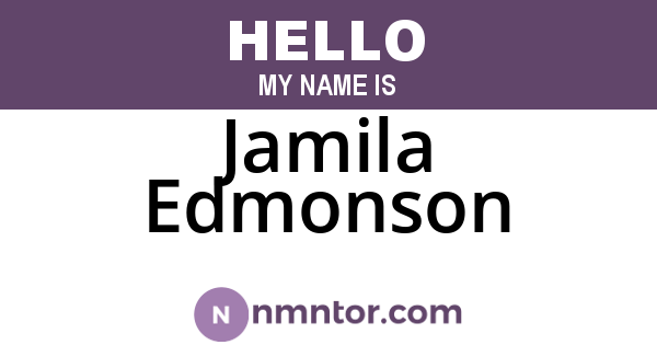 Jamila Edmonson