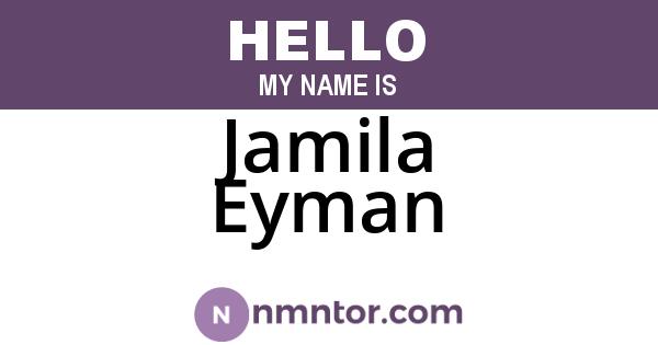 Jamila Eyman