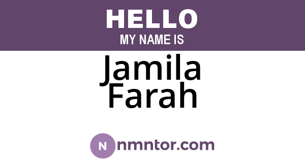 Jamila Farah