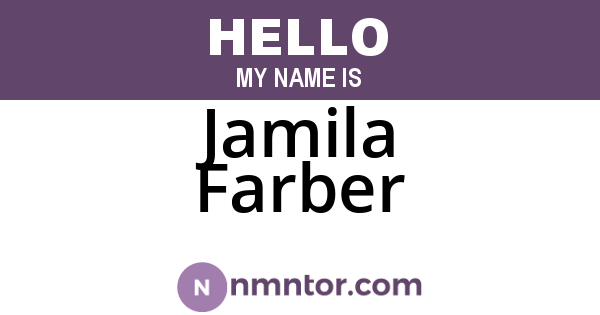 Jamila Farber