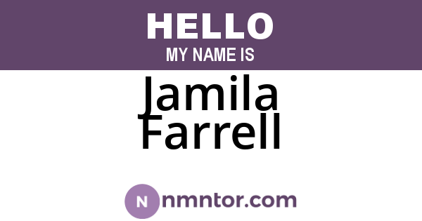 Jamila Farrell