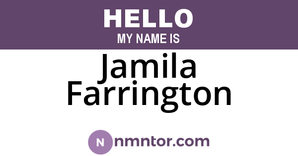 Jamila Farrington