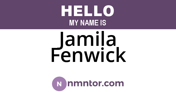 Jamila Fenwick