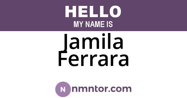 Jamila Ferrara