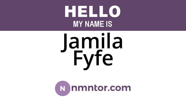 Jamila Fyfe