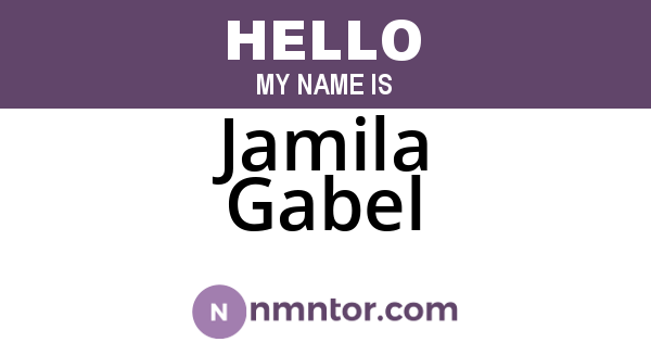 Jamila Gabel