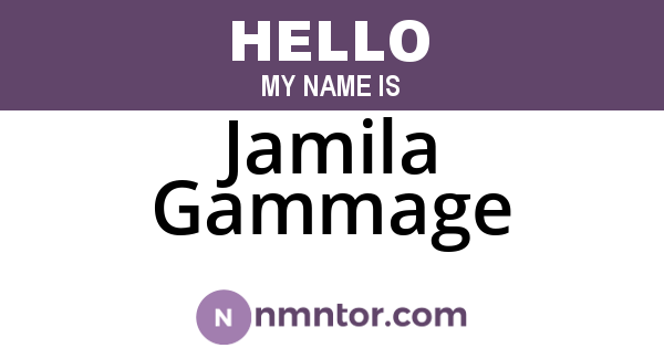 Jamila Gammage