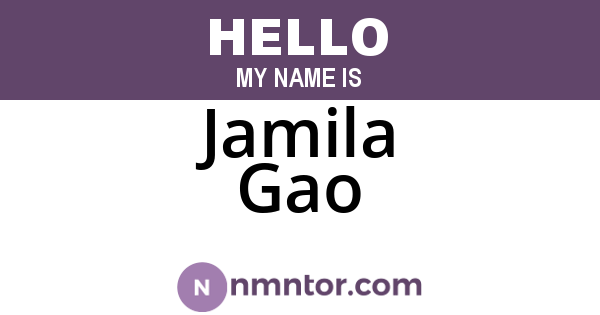 Jamila Gao