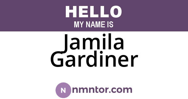 Jamila Gardiner