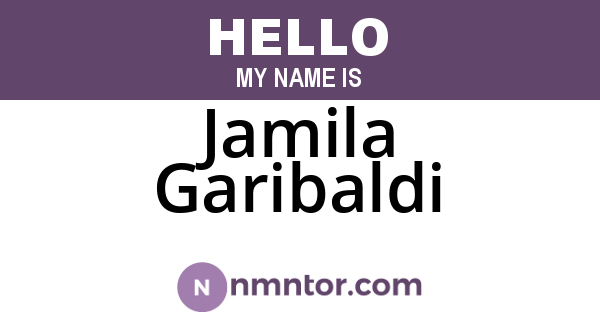 Jamila Garibaldi