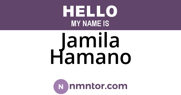Jamila Hamano