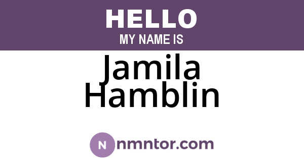 Jamila Hamblin