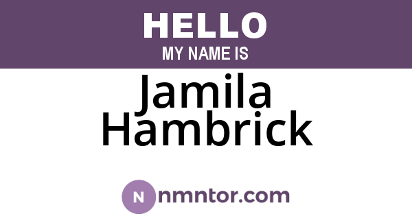 Jamila Hambrick