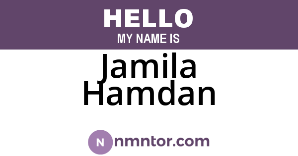 Jamila Hamdan