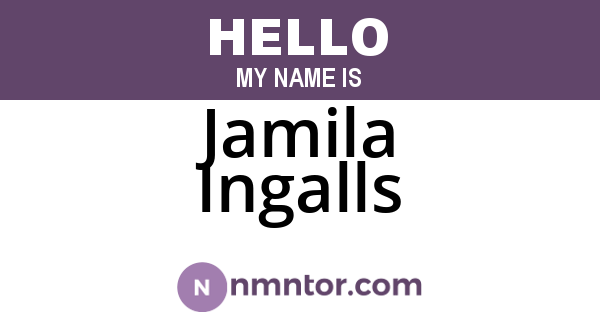 Jamila Ingalls