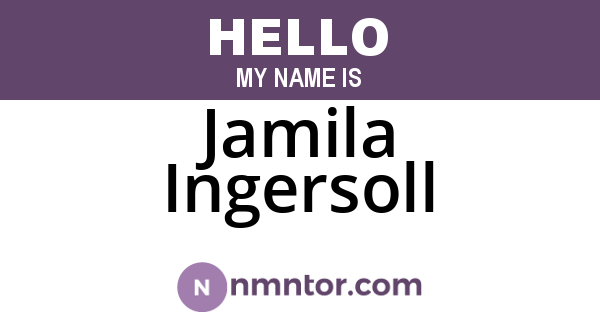 Jamila Ingersoll