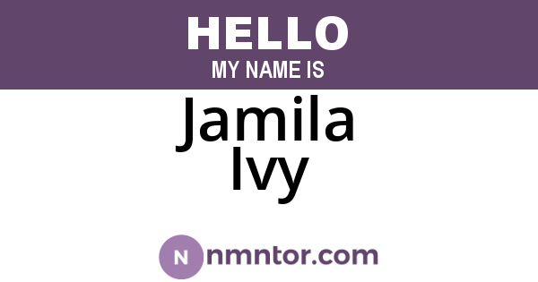 Jamila Ivy