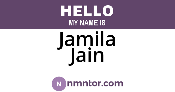 Jamila Jain
