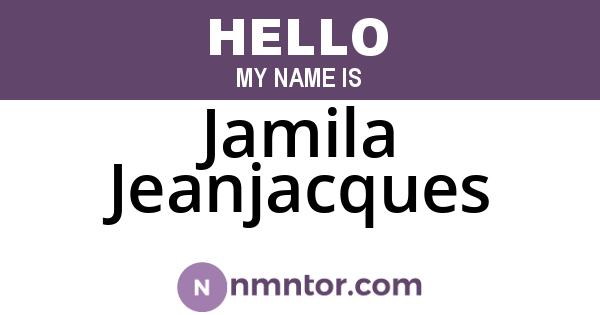 Jamila Jeanjacques