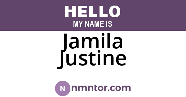 Jamila Justine
