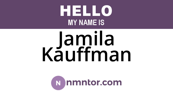 Jamila Kauffman