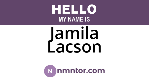 Jamila Lacson