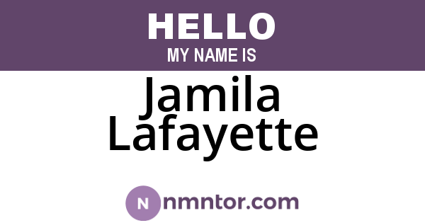 Jamila Lafayette