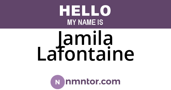 Jamila Lafontaine