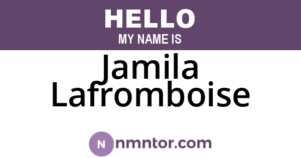 Jamila Lafromboise