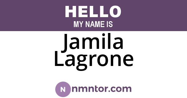 Jamila Lagrone