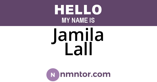 Jamila Lall