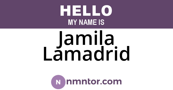 Jamila Lamadrid