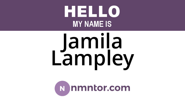 Jamila Lampley