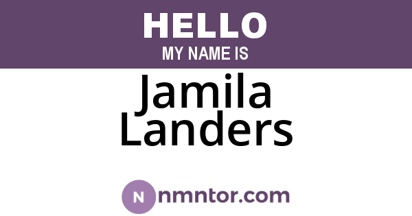 Jamila Landers