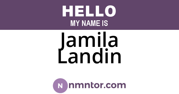 Jamila Landin
