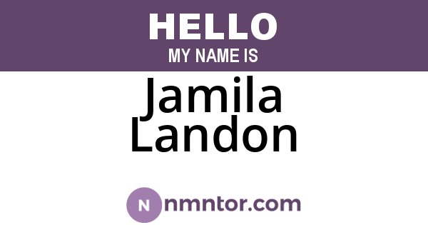 Jamila Landon
