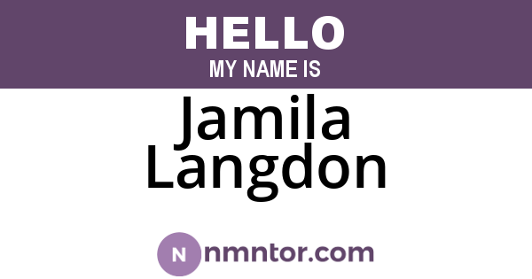 Jamila Langdon