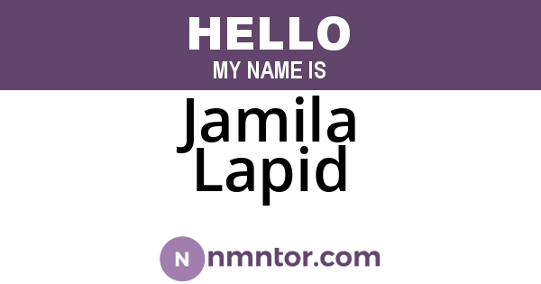 Jamila Lapid
