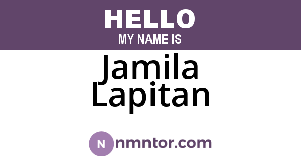 Jamila Lapitan