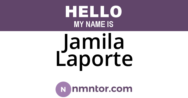 Jamila Laporte