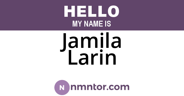 Jamila Larin
