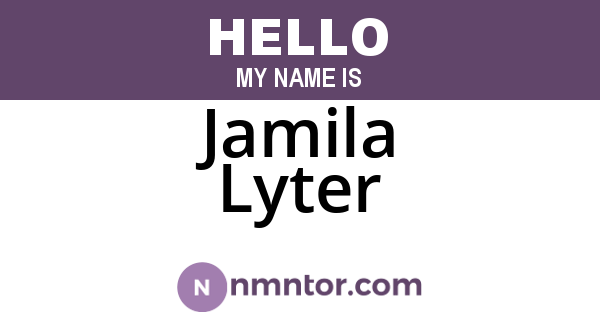 Jamila Lyter