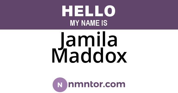 Jamila Maddox