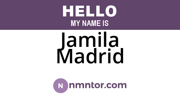 Jamila Madrid