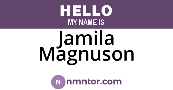 Jamila Magnuson
