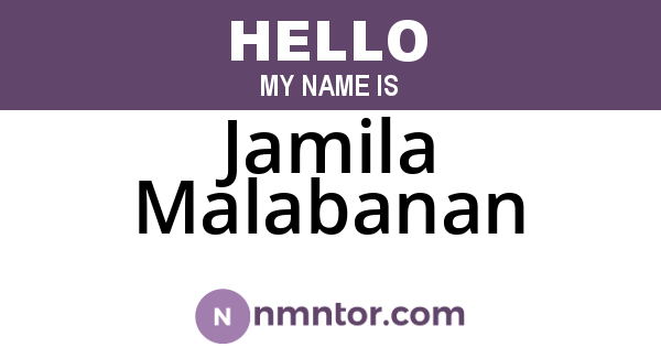 Jamila Malabanan