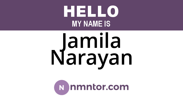 Jamila Narayan
