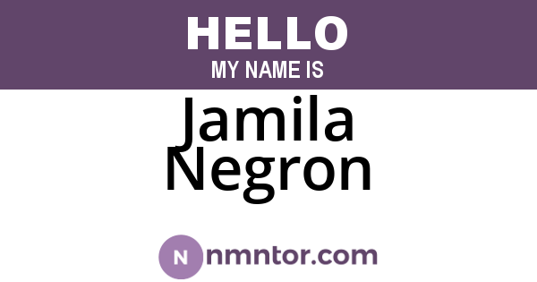 Jamila Negron