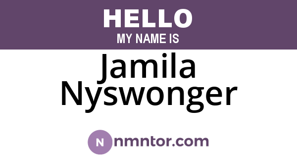 Jamila Nyswonger