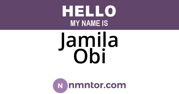 Jamila Obi